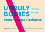 Colloque Sophia Unruly Bodies. Genre Normes Résistances