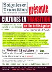 Flyer soirée Cultures en Transition du 19 octobre 2012 à Soignies {JPEG}