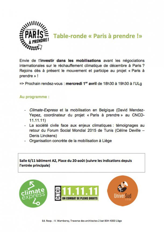 Table-ronde « Paris à prendre ! »